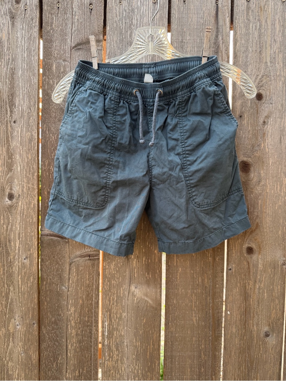 Size 10 Crewcuts Slate Blue Drawstring Twill Shorts